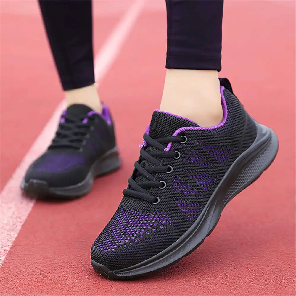 Purple Number 42 Womens Sports Flats Womens Loafers Shoes Luxury Design Sneakers Character Shuse Excercise Retro Leisure