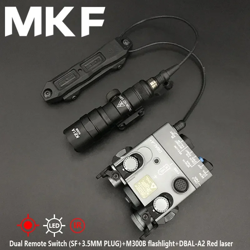 Тактический металлический фонарик красный зеленый ИК лазер + M300B M300 с двойным