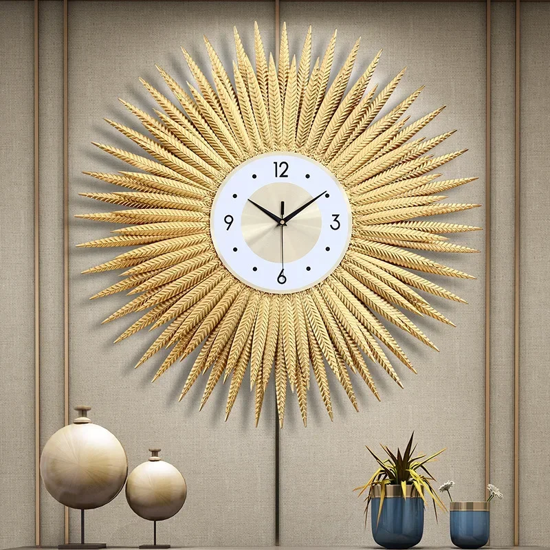 Light Luxury Versatile Living Room Clock Creative Home Decoration Wall Simple and Fashionable TV Background Crafts