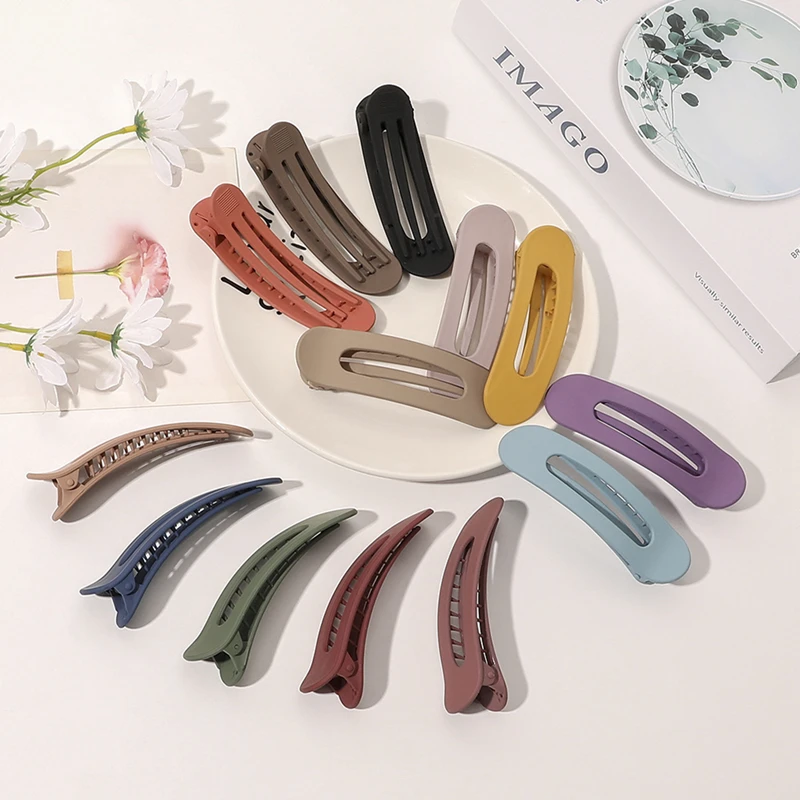 

1Pc Frosted Hair Clip Large Duckbill Clip Korean Side Clip Back Head Hair Big Clip Bangs Barrette Hair Styling Tools Accessories