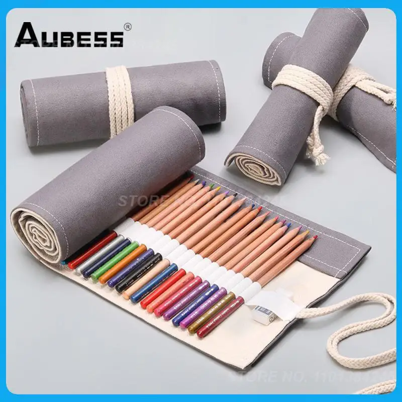 

Пенал для канцелярских принадлежностей, эластичная коробка серого цвета с 48 отверстиями, 12 отверстий, для экономии места, хранение канцелярских принадлежностей