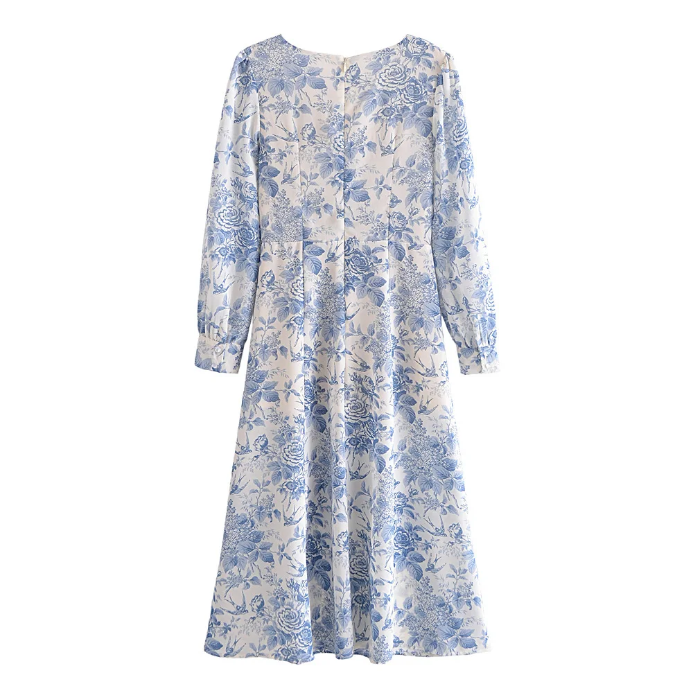 Женское прямое однобортное платье средней длины винтажное во французском стиле