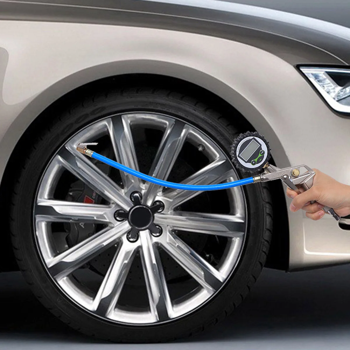 

1 PC Multi-functional Tire Pressure Meter Tire Decompression Pump for Car Motorcycle Truck