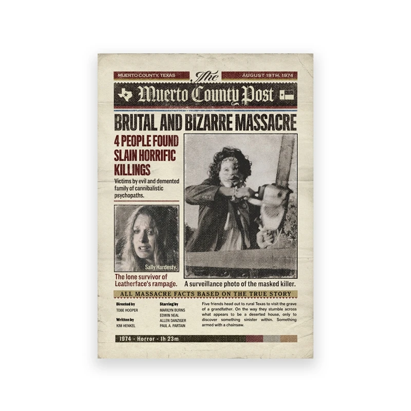 

Винтажный страшный постер фильма ужасов