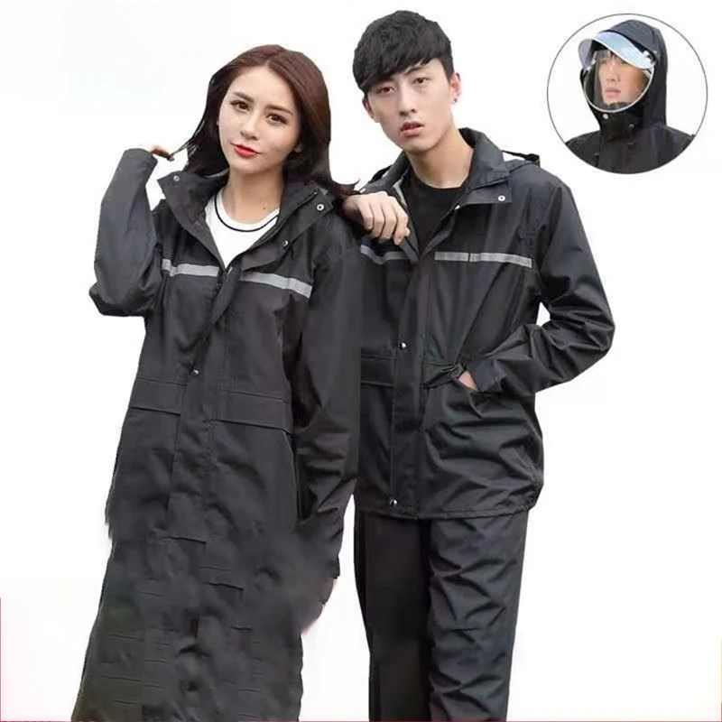 

Дождевики-пончо, портативный толстый комбинезон для защиты от дождя, дождевик для мужчин, водостойкое дождевое снаряжение