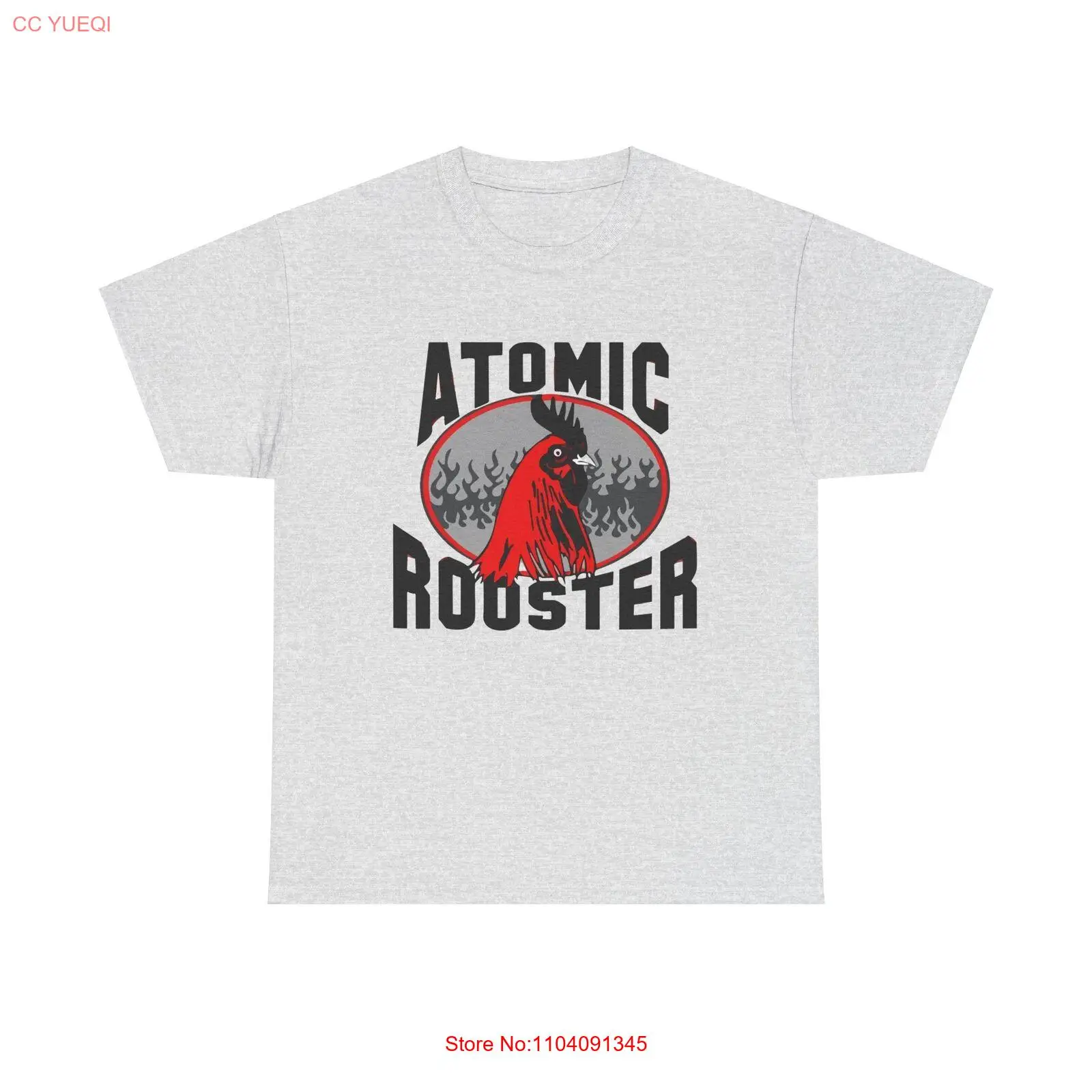 Футболка Atomic Rooster — логотип рок-петуха прогрессивный жесткий подарок 70-х годов