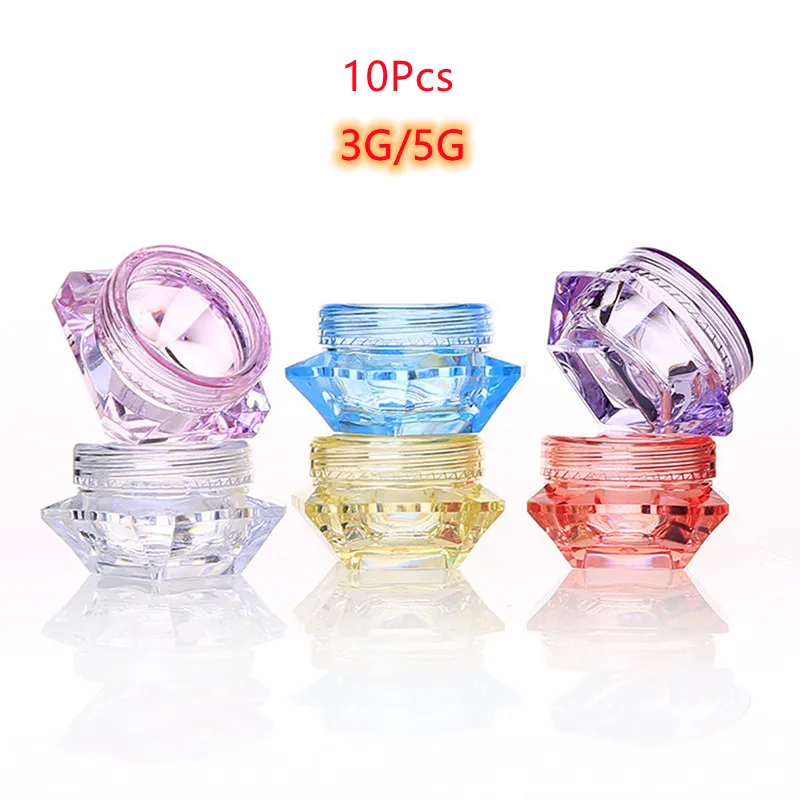 

10Pcs 3g/5g Clear Cosmetic Container Pot Jars Plastic Jars Plastic Empty Cosmetic Eye Shadow Sample Containers