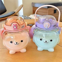 kids water sippy cup creative cartoon baby feeding cups with straws leakproof water bottles water bottle with straw female