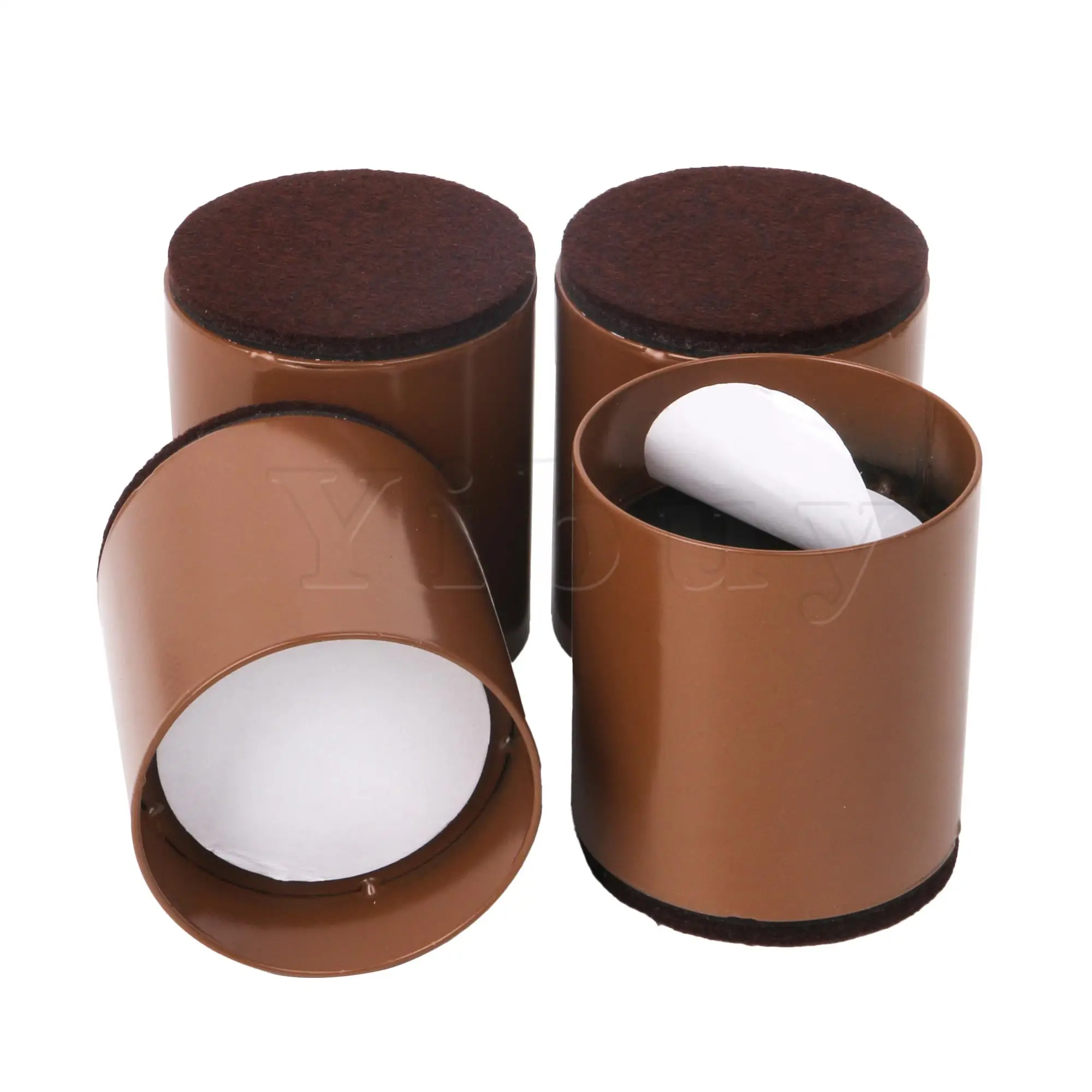 

4x Furniture Round Risers Carbon Steel 1.97inch for Sofa Table Chair