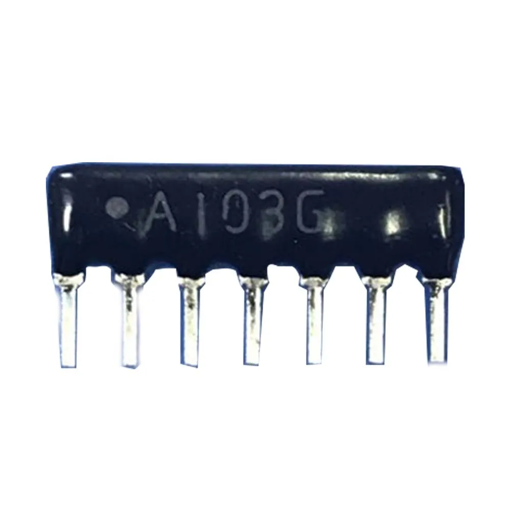

50 шт A07-103G SIP-7 A07-103 10K ohm 6 Commoned резистор 7 Pin