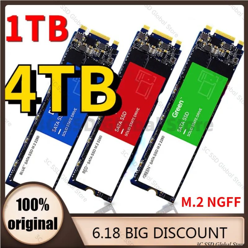 

M.2 SSD NGFF 4TB Reading Writing Solid State Disk 2TB PCIe 3.0 Internal Hard Drive for Laptop Desktop Mass Capacity Disco Duro