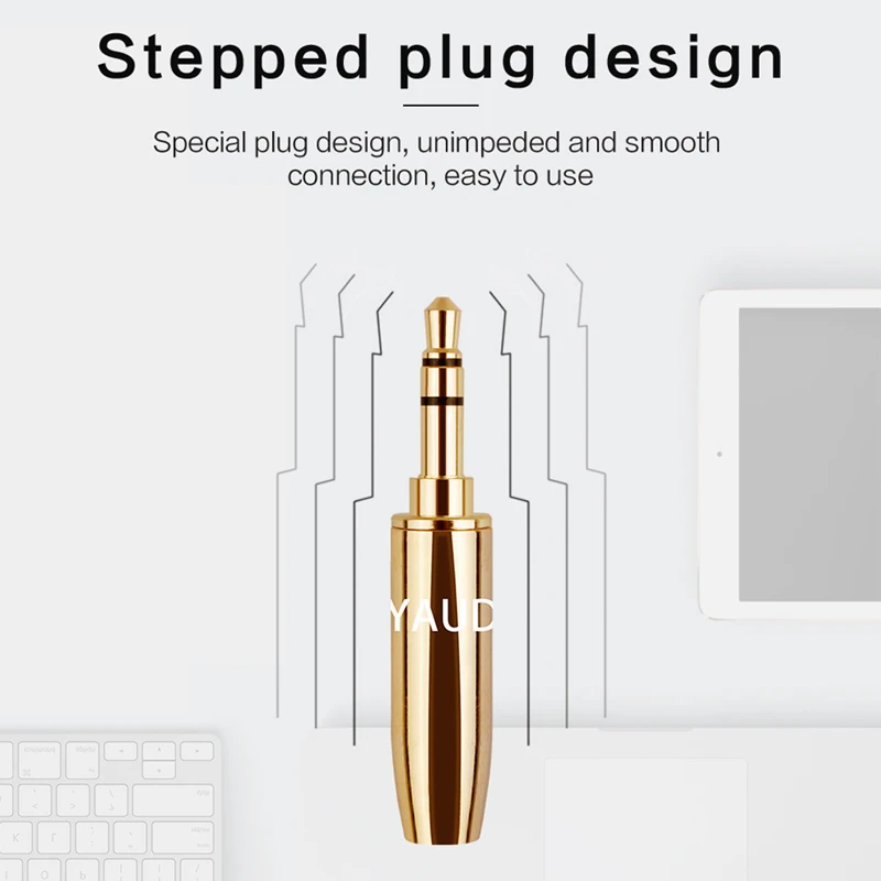 yytcg free shipping 6n occ 3 5mm male to 3 5mm male stereo audio hifi audio cable car aux wire jump cable free global shipping