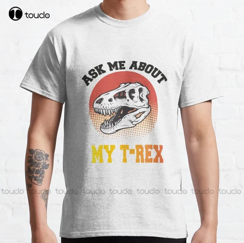 

Новинка, спросите меня о классической футболке мой Trex 7, хлопковая футболка