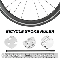mtb bicycle spoke tool double sided road bike spoke size length measuring gauge ball bearing measuring ruler bike accessories