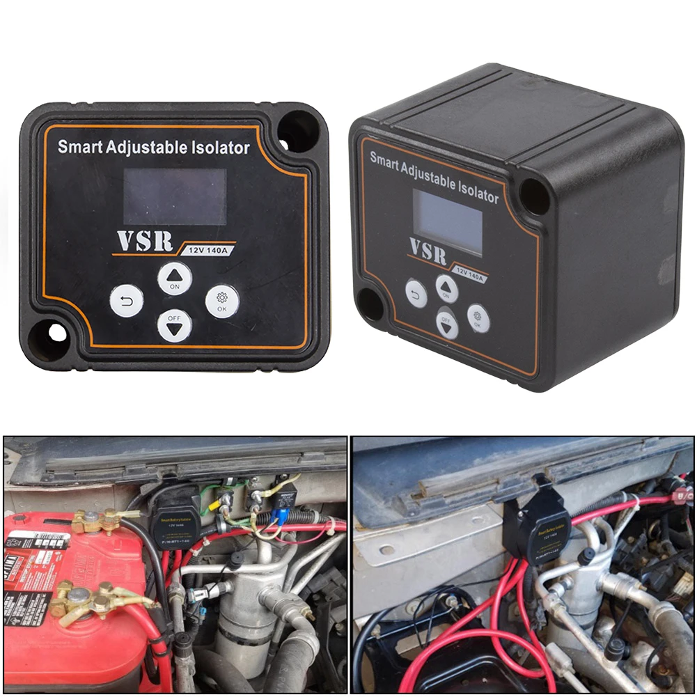 Регулируемый двойной аккумуляторный изолятор 12 В 140 А разделенная зарядка VSR
