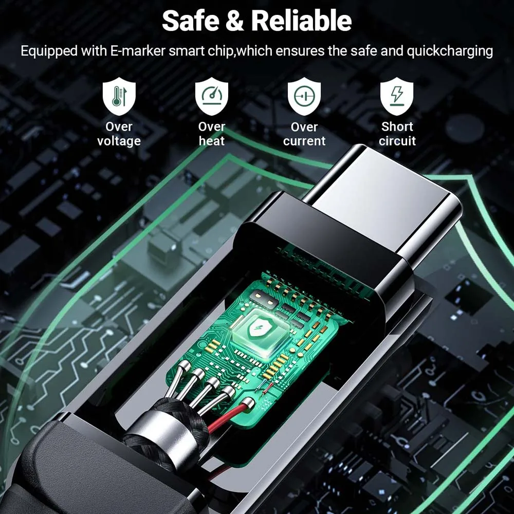 ACEFST 5A Кабель для быстрой зарядки телефона USB C to iPhone 16/15 Проводной шнур со
