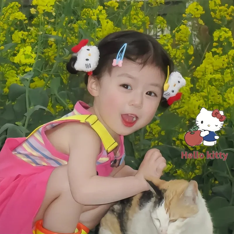 Милая эластичная петля для волос Hello Kitty милые детские украшения прически
