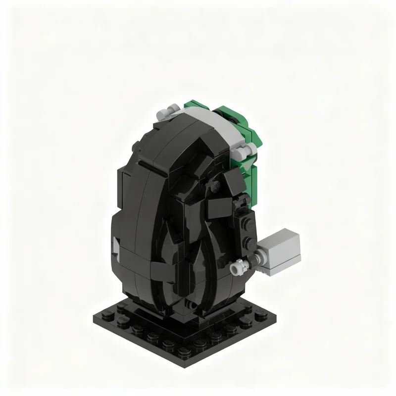 Фото 314 шт. MOC BrickHeadz Модель Вогонов, строительные блоки, игрушка, рождественские подарки, 3D-коллекция, креативное искусство из блоков, подарок на день рождения №3