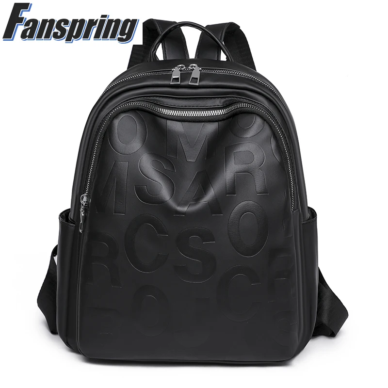 

Designer Simple Backpack Fashion Luxury Bags For Women 2022 New Travel High Quality Leather Daily Girl School Letter Backpack