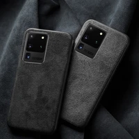genuine suede leather phone case for samsung galaxy s22 ultra s21 s10e note 20 10 a50 a52 a51 a73 suede leather back cover