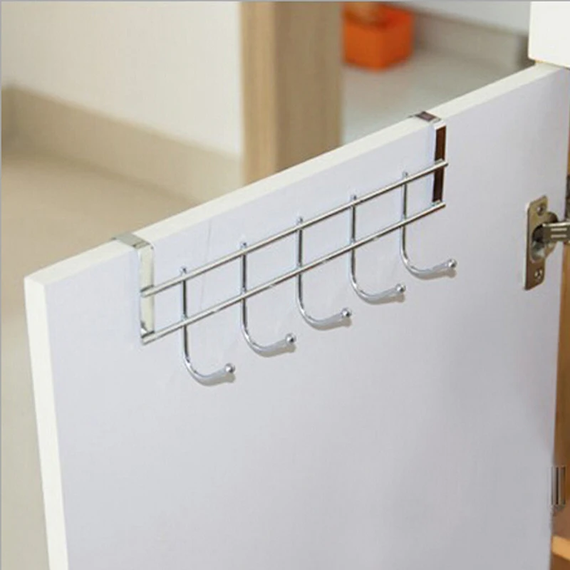 

5-Hook Steel Seamless Seamless Hook Home Bathroom Organizer Rack Household Clothes Coat Hat Towel Hanger Kitchen Holder