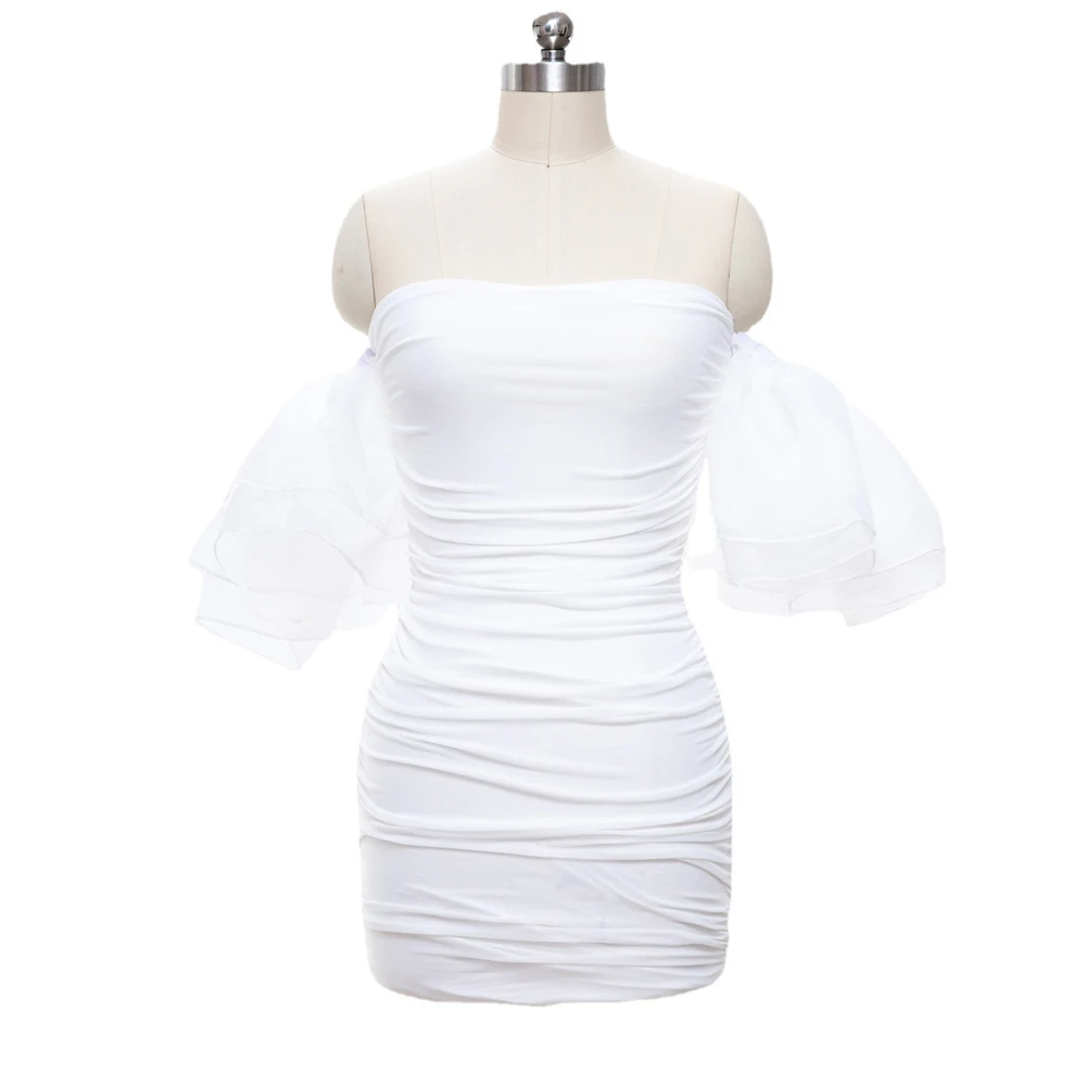 Дропшиппинг шикарные элегантные белые сексуальные платья на день рождения