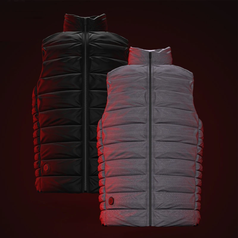 

New Cotton Smith Graphene Intelligent Temperature Control Fever Goose Down Vest Men and Women Cotton Smith 4 Speed Control