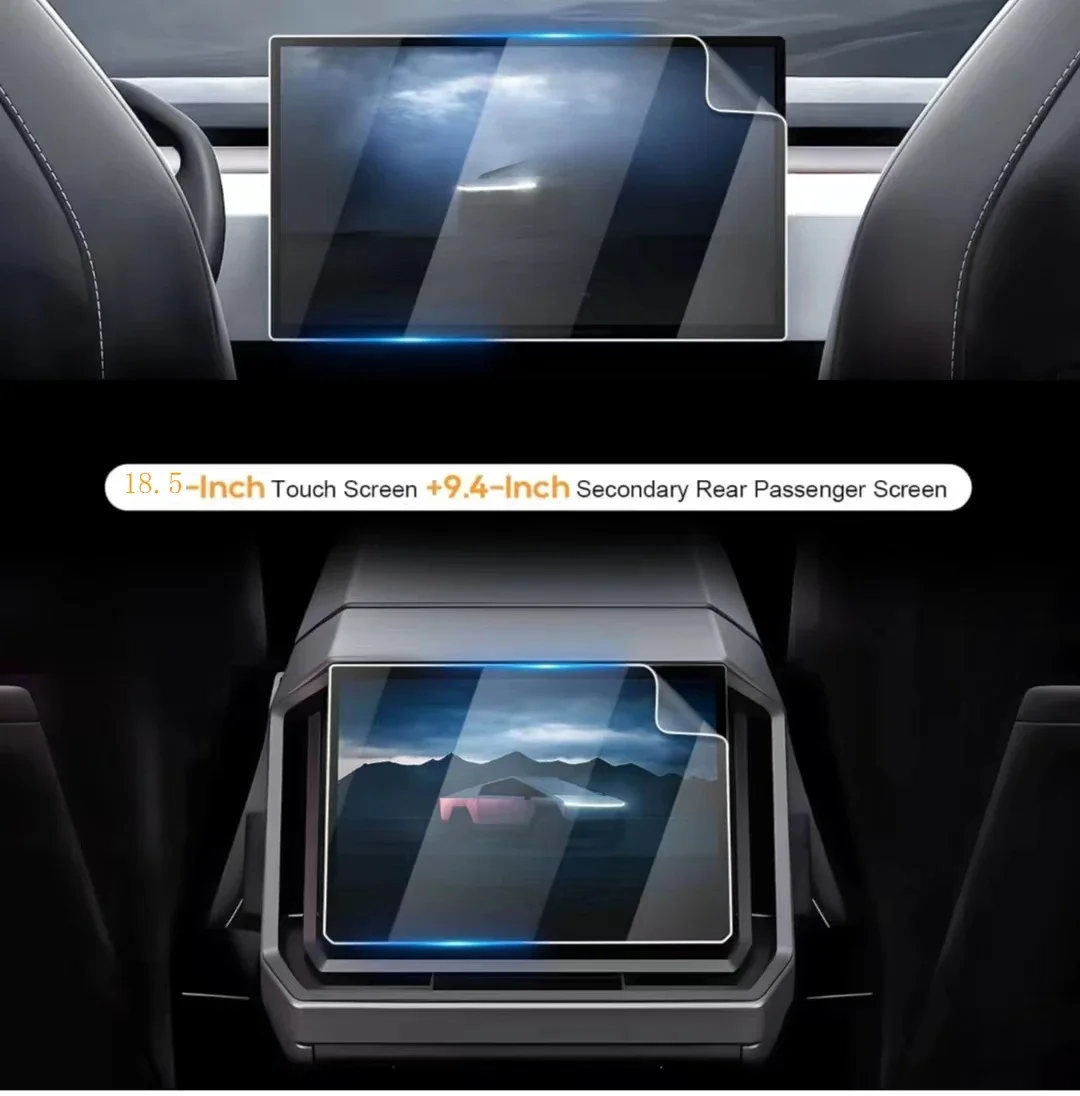 2 шт. ТПУ Защитная пленка для экрана Tesla Cybertruck 2024 18 5 дюйма + 9 4 пластиковая защитная