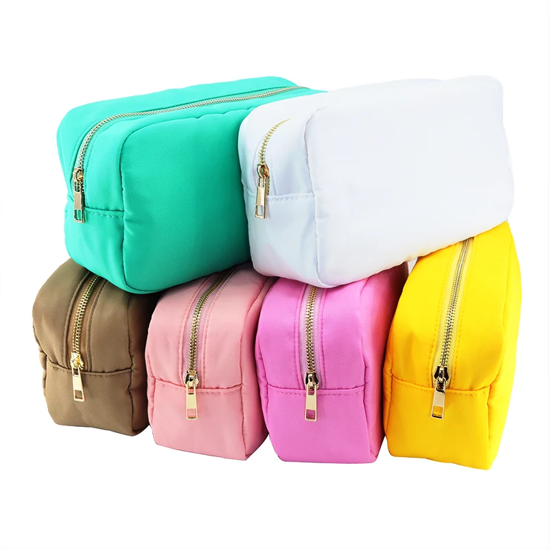 

Simple Nylon Waterproof Makeup Organizer Woman Stationery Storage Bag Travel Item Storage Casual Cosmetic Bag