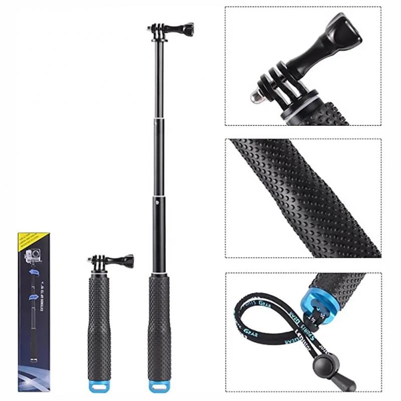 

19 Inch Extendable Handheld Pole Telescopic Selfie Monopod Stick For GoPro Hero 10 9 8 7 6 5 4 3 Xiaomi Yi 4K Camera Accessories