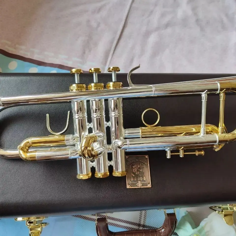 2024 Новинка 180s-37 труба с посеребренным золотым ключом B плоская профессиональная