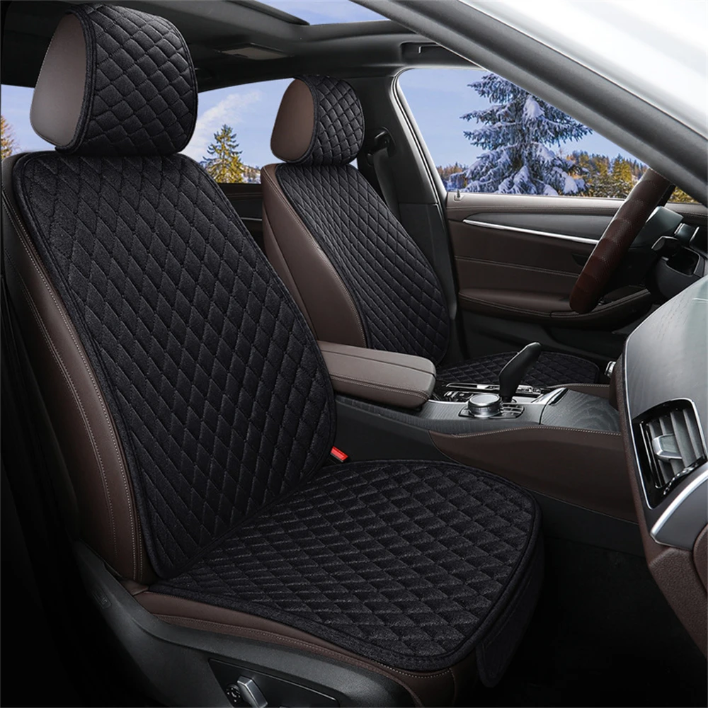 

Car Seat Cover Protector Linen Front Rear Back Cushion Protect Pad Mat Backrest for Auto Interior Truck Suv Van