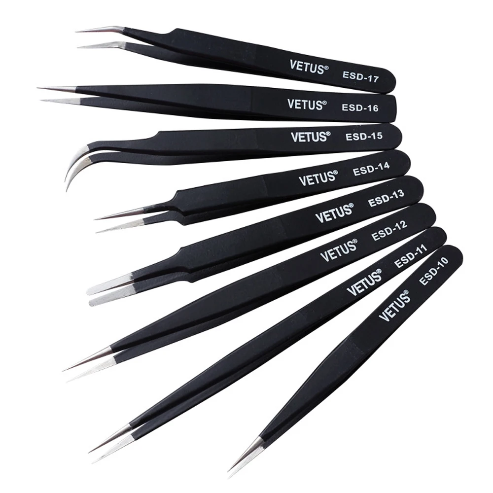 

Stainless Steel Tweezer Antimagnetic Acid-proof Design Vetus Professional Tweezers High Hardness Watchmaker Watch Repairs Tool