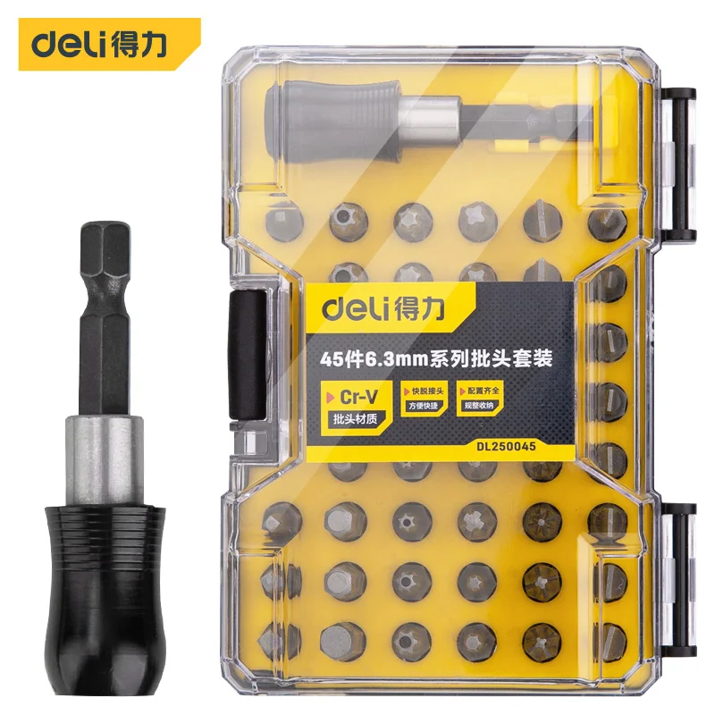 

45Pcs Multifunction Screwdriver Set Phillips Slotted Pozidriv Hex Screwdriver Bits Electrician Repair Tools Home Hand Tools Kit