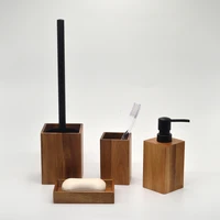wood bathroom accessories soap dish toothbrush holder soap dispenser toilet brush holder wooden bathroom products