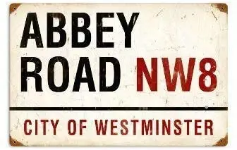 

Винтажные уличные знаки Abbey Road, металлический знак, постер с кошкой, Оловянная картина для дома и семьи, подарок для влюбленных