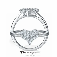 vinregem 925 sterling silver 100 pass test diamond wedding engagement moissanite ring for women love gift dropshipping