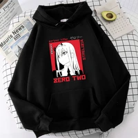 anime zero two print pullover women winter sweatshirt men oversized hoody darling in the franxx costume hoodie harajuku sudadera