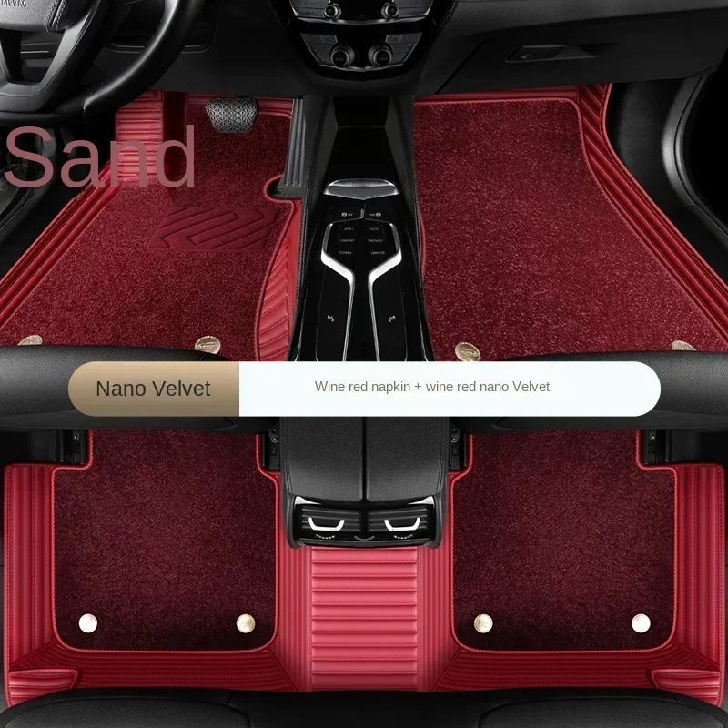 Напольный коврик из искусственной кожи и нано-бархата для Cadillac SRX 5 мест 2010-2016 CT4 CT5