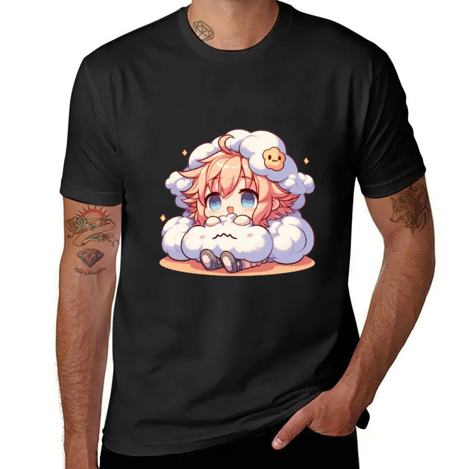 Футболка Cloud Snuggles Мужская футболка в эстетическом стиле