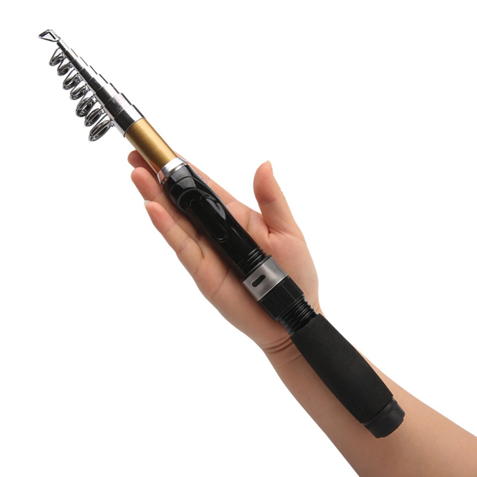 

Portable Mini Fishing Rod Telescopic Lightweight Rock Fishing Pole for Lake Sea Fishing Gear for Saltwear Freshwater