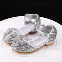 children shoes princess shoes small high heels flash diamond bow baby crystal shoes frost girl shoes kids performance shoes