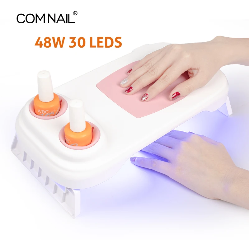 30LEDS UV LED Nail Lamp For Gel Nail Polish PU Leather Beauty Salon Hand Pillow Cushion Nail Stand 48W Nail Drying Art Equipment