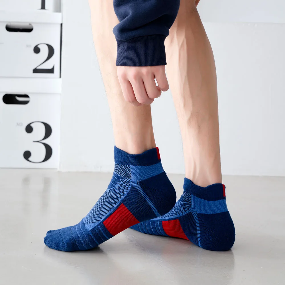 Cotton Fur Loop Anti Friction Three-dimensional Heel Sports Socks Men's Low Tube Socks Trend Basketball Socks Running Men Socks images - 6
