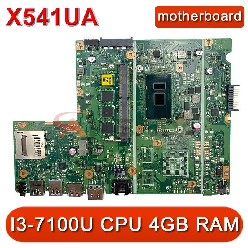 

Материнская плата X541UA для Asus X541UJ X541UV X541UVK X541UQ X541UQK X541UA X541UAK X541U, материнская плата для ноутбука с процессором I3-7100U, 4 Гб ОЗУ