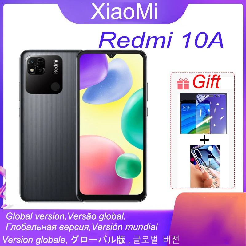Global ROM Xiaomi Redmi 10A 10 A 4GB 64GB / 6GB 128GB Smartphone 5000mAh 6.53 MTK Helio G25 Octa Core 13MP Camera