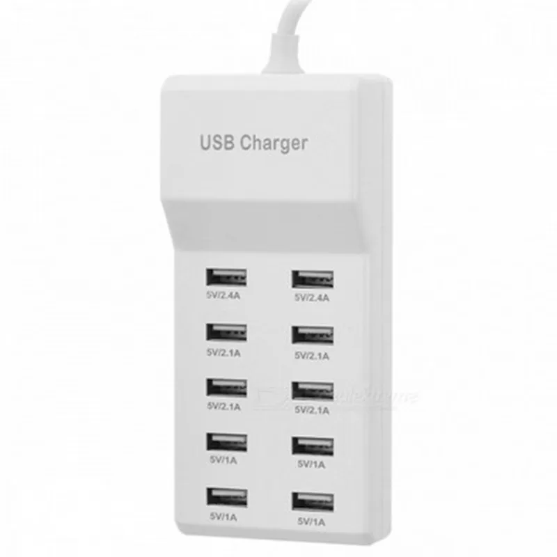 

Настольное Сетевое зарядное устройство с 10 USB-портами и поддержкой быстрой зарядки для 11/11 pro/XR/X/XS и других устройств