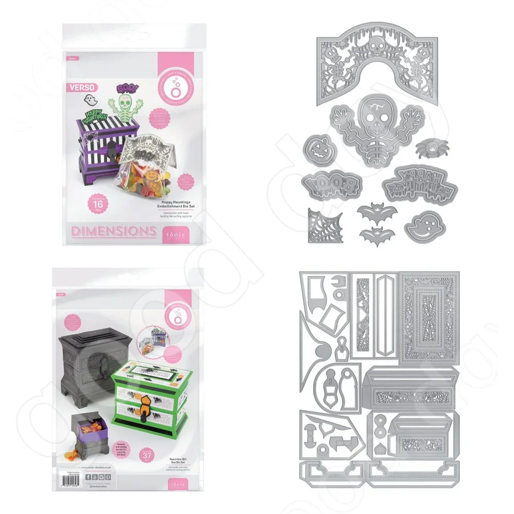 Гравировочная коробка на Хэллоуин украшение металлические Вырубные штампы