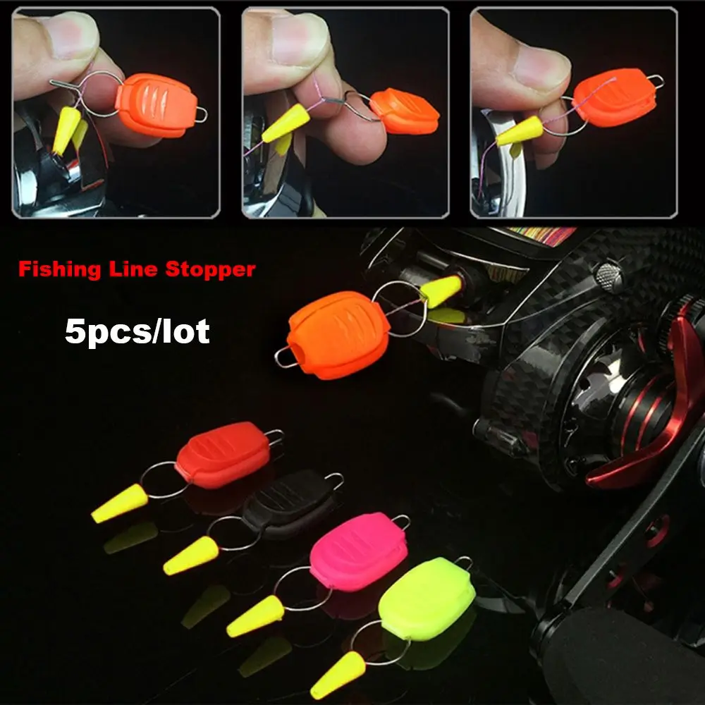 

Color At Random HOT Portable Durable Wire Fastening Fishing Line Stopper ABS Buckle Clip Thread Holder Water Drop Wheel