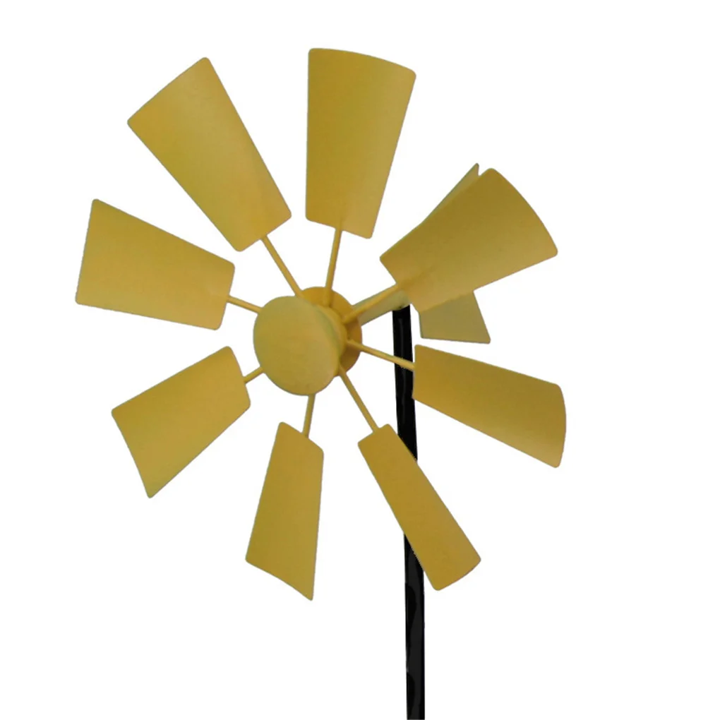 

Windmill Garden Iron Rotating Wind Spinner Outdoor Weather Vane Yard Garden Decoration